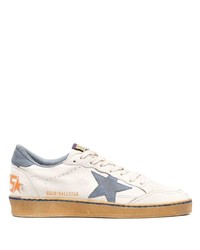 hellbeige Leder niedrige Sneakers von Golden Goose