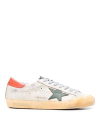 hellbeige Leder niedrige Sneakers von Golden Goose