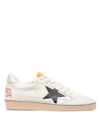 hellbeige Leder niedrige Sneakers von Golden Goose