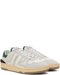 hellbeige Leder niedrige Sneakers von Lanvin