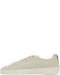 hellbeige Leder niedrige Sneakers von Essentials