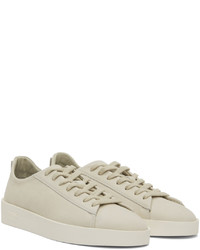 hellbeige Leder niedrige Sneakers von Essentials