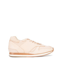 hellbeige Leder niedrige Sneakers von Hender Scheme