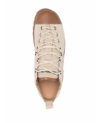 hellbeige Leder niedrige Sneakers von JW Anderson