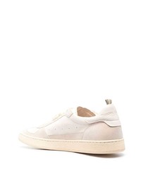 hellbeige Leder niedrige Sneakers von Officine Creative