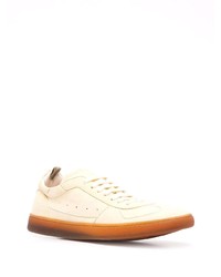 hellbeige Leder niedrige Sneakers von Officine Creative