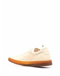 hellbeige Leder niedrige Sneakers von Officine Creative