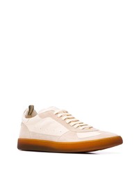 hellbeige Leder niedrige Sneakers von Officine Creative