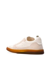 hellbeige Leder niedrige Sneakers von Officine Creative