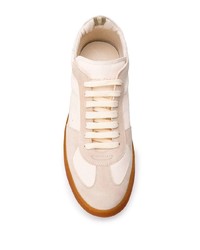 hellbeige Leder niedrige Sneakers von Officine Creative