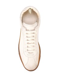 hellbeige Leder niedrige Sneakers von Officine Creative