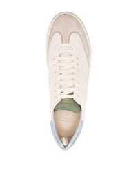 hellbeige Leder niedrige Sneakers von Officine Creative