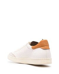 hellbeige Leder niedrige Sneakers von Officine Creative