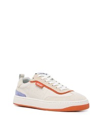 hellbeige Leder niedrige Sneakers von Kenzo