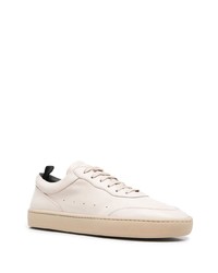 hellbeige Leder niedrige Sneakers von Officine Creative