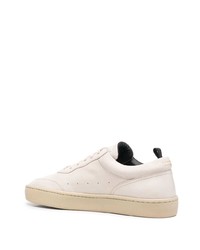 hellbeige Leder niedrige Sneakers von Officine Creative