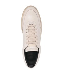 hellbeige Leder niedrige Sneakers von Officine Creative