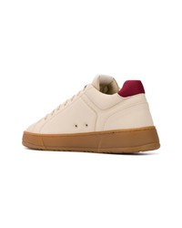 hellbeige Leder niedrige Sneakers von Etq.