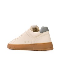 hellbeige Leder niedrige Sneakers von Etq.