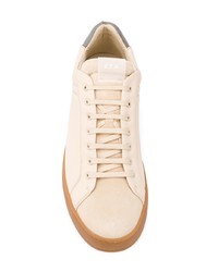 hellbeige Leder niedrige Sneakers von Etq.