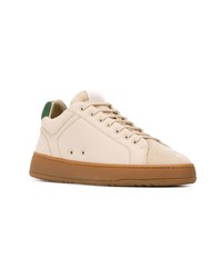 hellbeige Leder niedrige Sneakers von Etq.