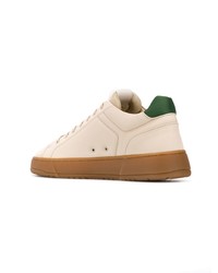 hellbeige Leder niedrige Sneakers von Etq.