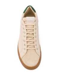 hellbeige Leder niedrige Sneakers von Etq.