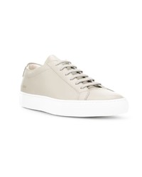 hellbeige Leder niedrige Sneakers von Common Projects