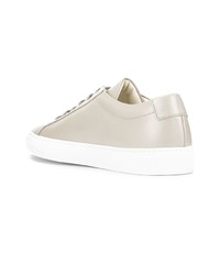 hellbeige Leder niedrige Sneakers von Common Projects