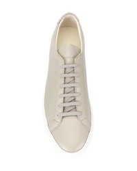 hellbeige Leder niedrige Sneakers von Common Projects