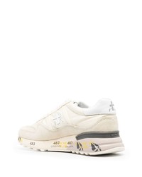 hellbeige Leder niedrige Sneakers von Premiata