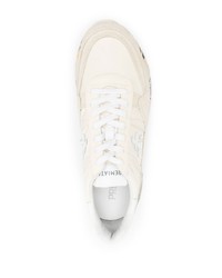 hellbeige Leder niedrige Sneakers von Premiata