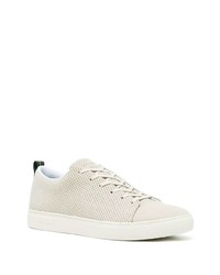 hellbeige Leder niedrige Sneakers von PS Paul Smith