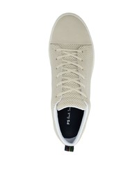 hellbeige Leder niedrige Sneakers von PS Paul Smith