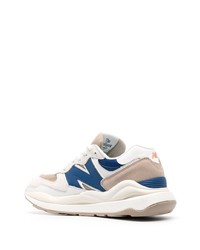 hellbeige Leder niedrige Sneakers von New Balance