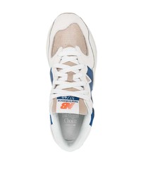 hellbeige Leder niedrige Sneakers von New Balance