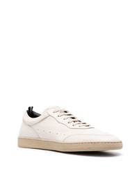 hellbeige Leder niedrige Sneakers von Officine Creative