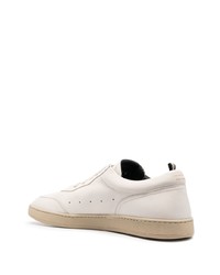 hellbeige Leder niedrige Sneakers von Officine Creative