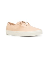 hellbeige Leder niedrige Sneakers von Vans