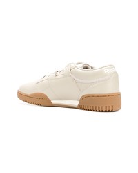 hellbeige Leder niedrige Sneakers von Reebok