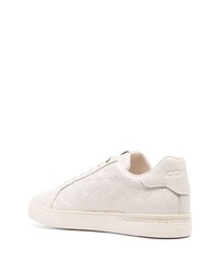 hellbeige Leder niedrige Sneakers von Coach