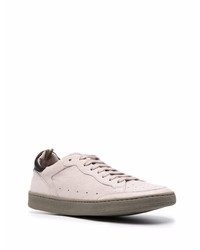 hellbeige Leder niedrige Sneakers von Officine Creative