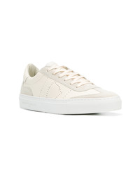 hellbeige Leder niedrige Sneakers von Philippe Model