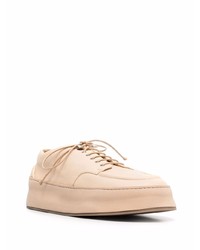 hellbeige Leder niedrige Sneakers von Marsèll