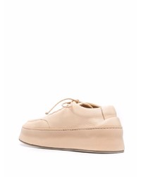 hellbeige Leder niedrige Sneakers von Marsèll