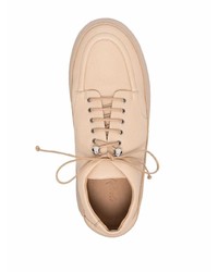 hellbeige Leder niedrige Sneakers von Marsèll