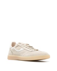 hellbeige Leder niedrige Sneakers von Moma