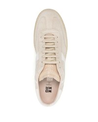 hellbeige Leder niedrige Sneakers von Moma