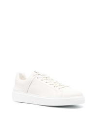 hellbeige Leder niedrige Sneakers von Balmain