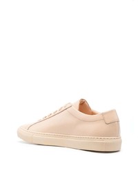 hellbeige Leder niedrige Sneakers von Common Projects